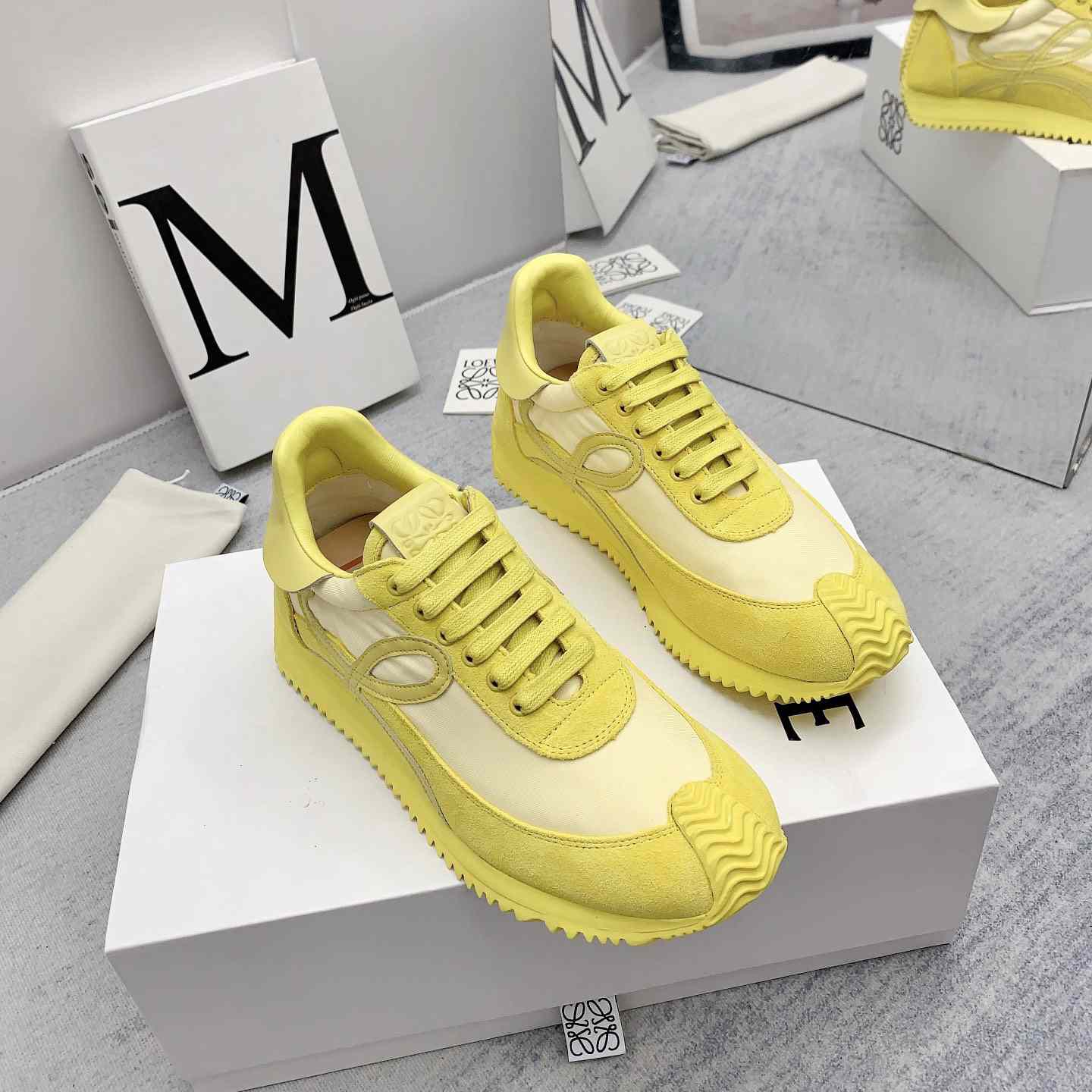 Loewe Flow Runner In Nylon And Suede - DopestKickz