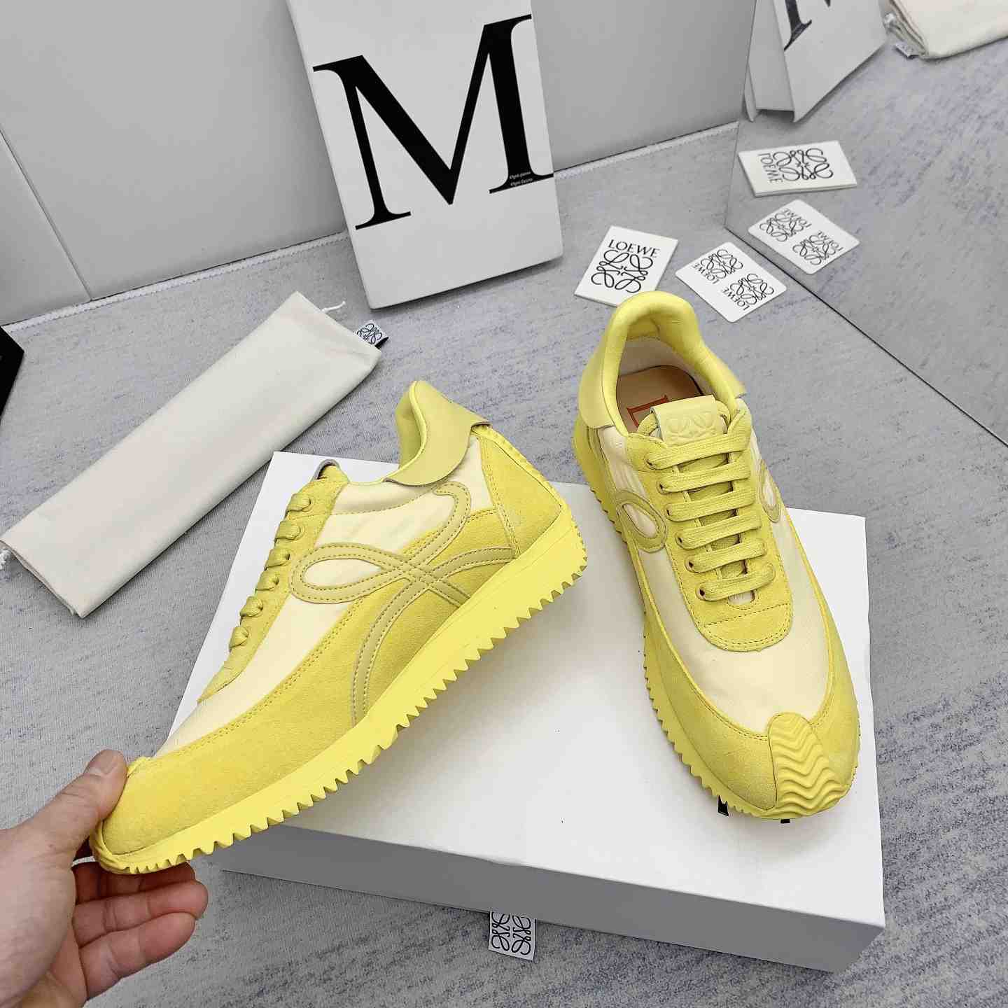 Loewe Flow Runner In Nylon And Suede - DopestKickz
