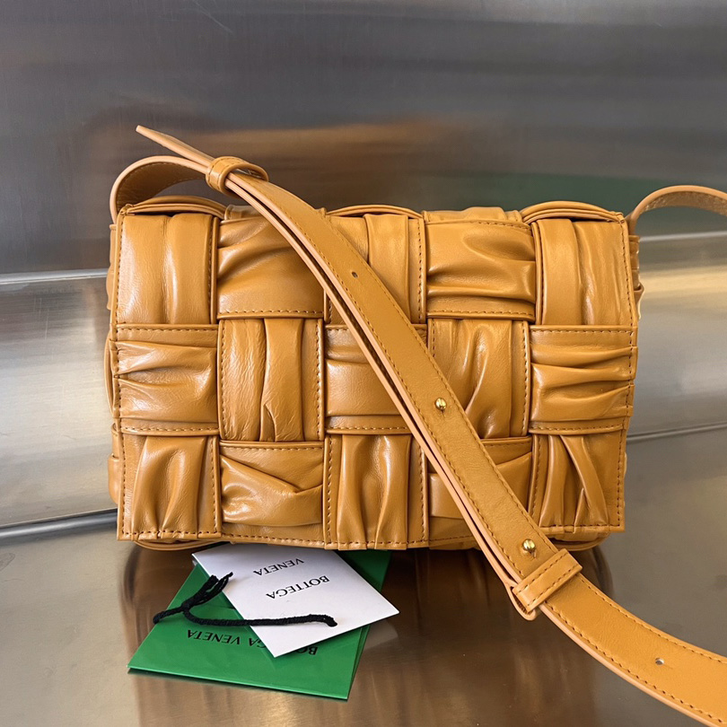 Bottega Veneta Cassette Foulard Intreccio Leather Cross-Body Bag - DopestKickz
