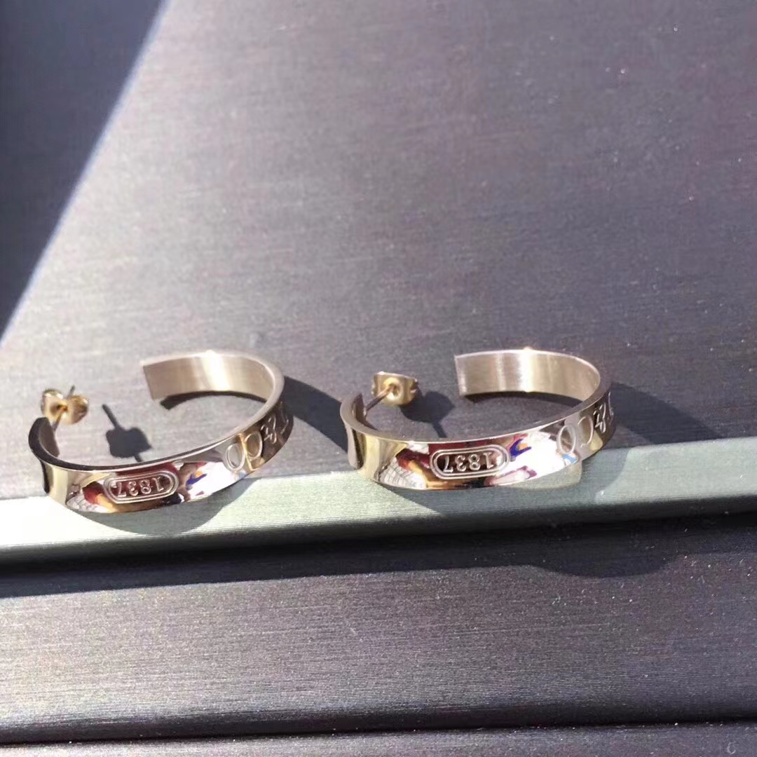 Tiffany&CO 1837 Hoop Earrings In Silver - DopestKickz