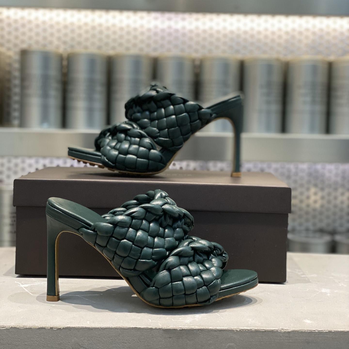 Bottega Veneta Curve Twisted And Padded Intreccio Leather Mules - DopestKickz