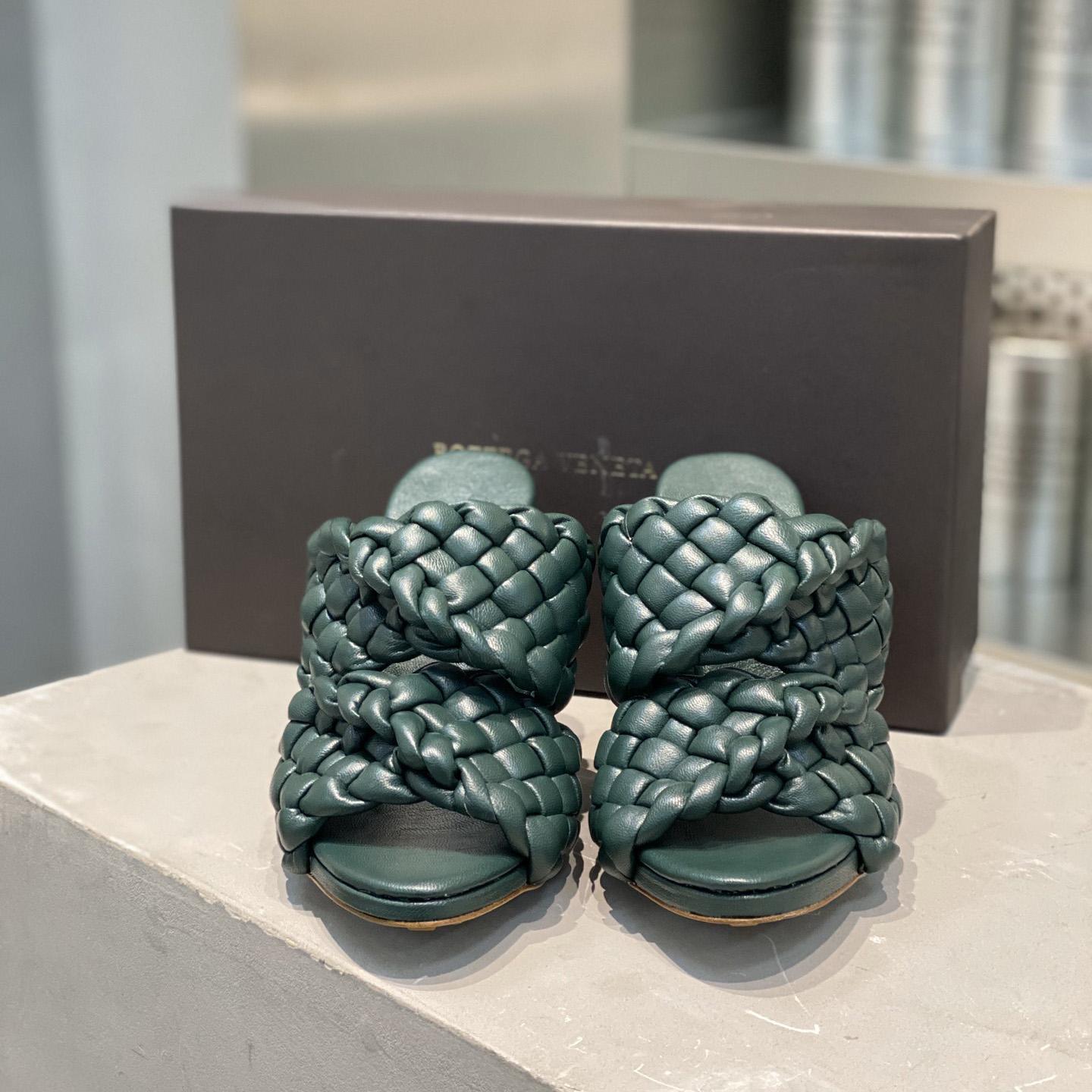Bottega Veneta Curve Twisted And Padded Intreccio Leather Mules - DopestKickz