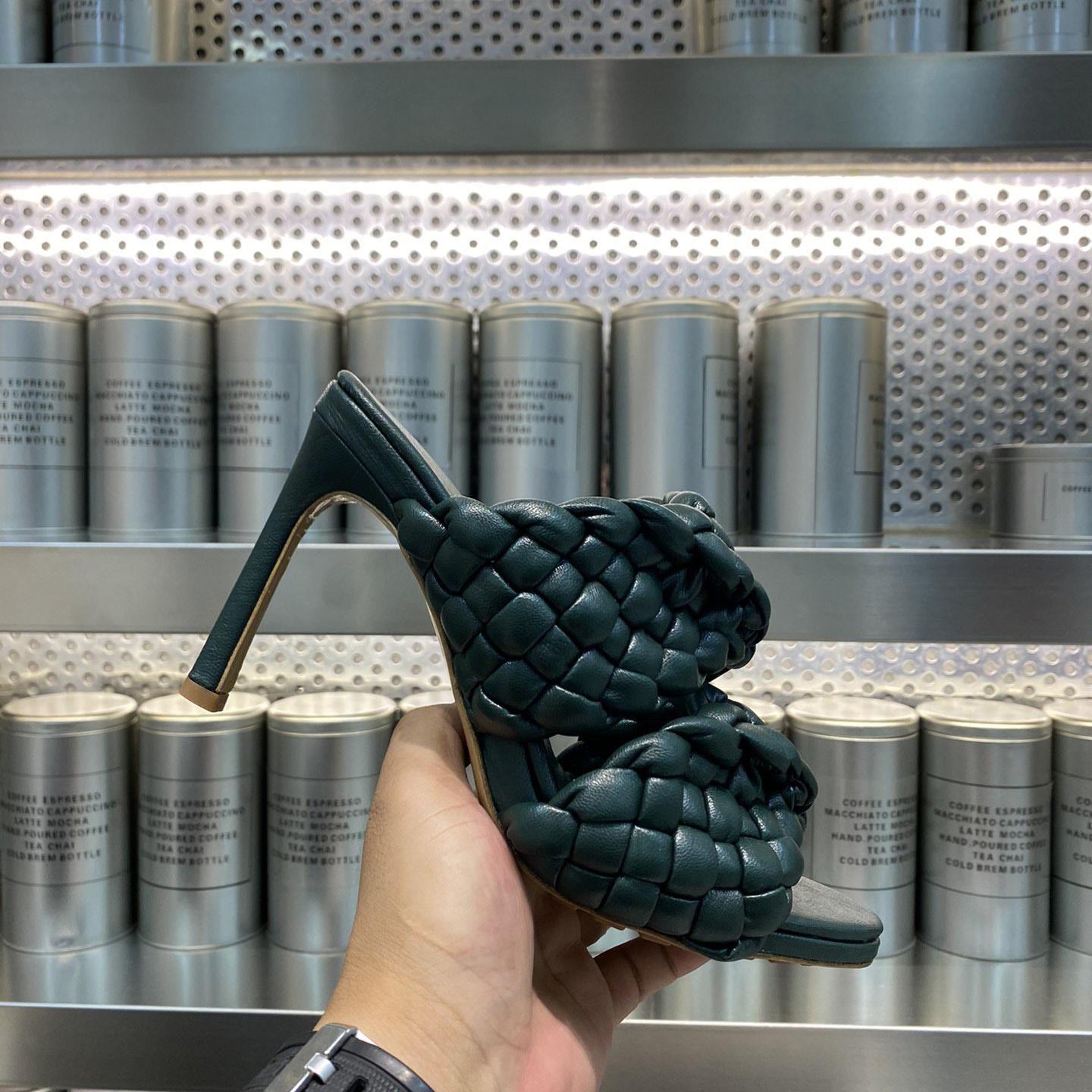 Bottega Veneta Curve Twisted And Padded Intreccio Leather Mules - DopestKickz