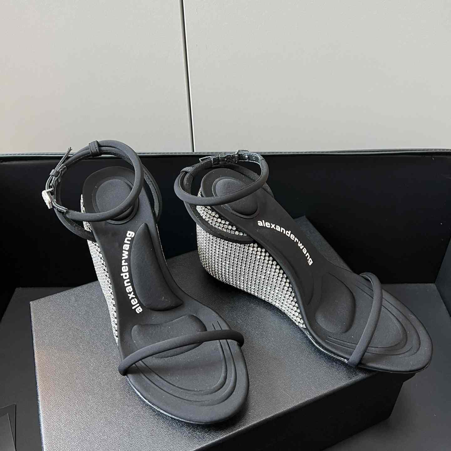 Alexander Wang Women's Dahlia Wedge Sandals    100mm - DopestKickz