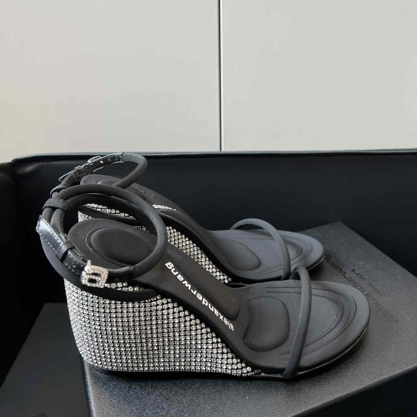 Alexander Wang Women's Dahlia Wedge Sandals    100mm - DopestKickz