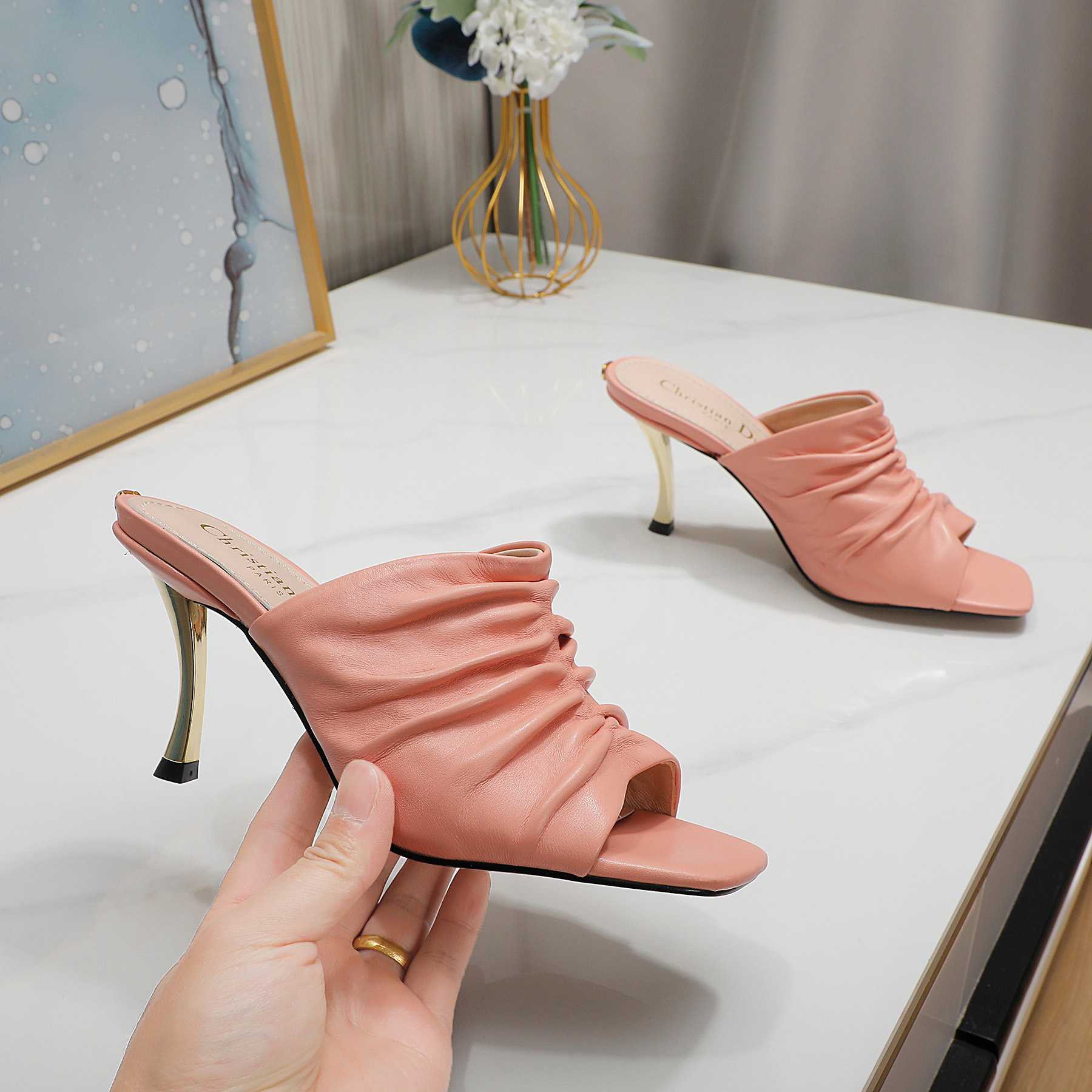 Dior D-Fame Open-Toe Pump - DopestKickz