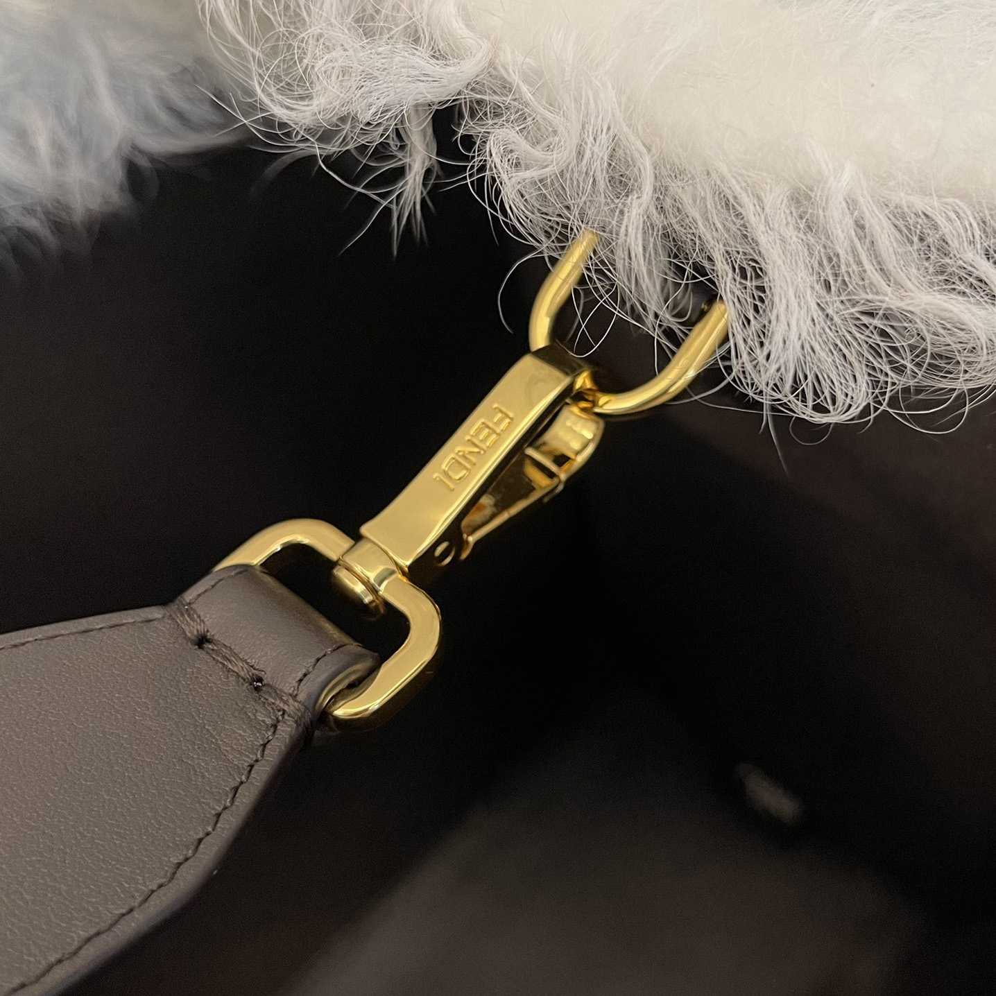 Fendi Sunshine White Mohair Shopper (35-17-31cmcm)   - DopestKickz