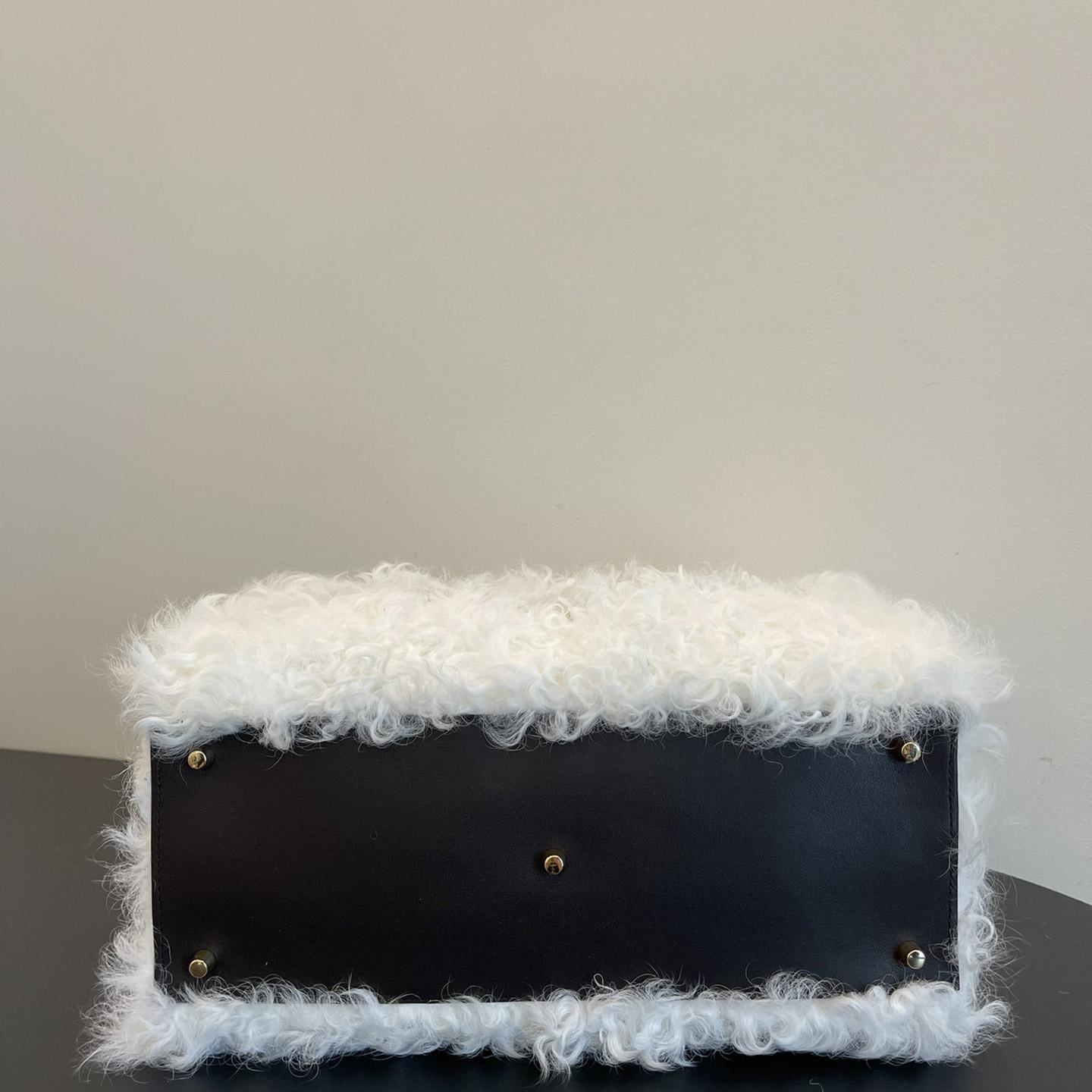 Fendi Sunshine White Mohair Shopper (35-17-31cmcm)   - DopestKickz