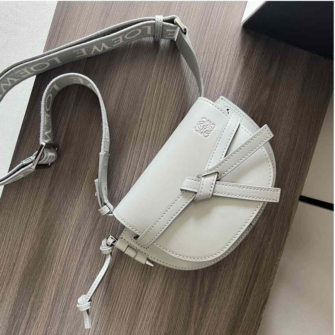 Loewe Mini Gate Dual Bag In Soft Calfskin And Jacquard - DopestKickz