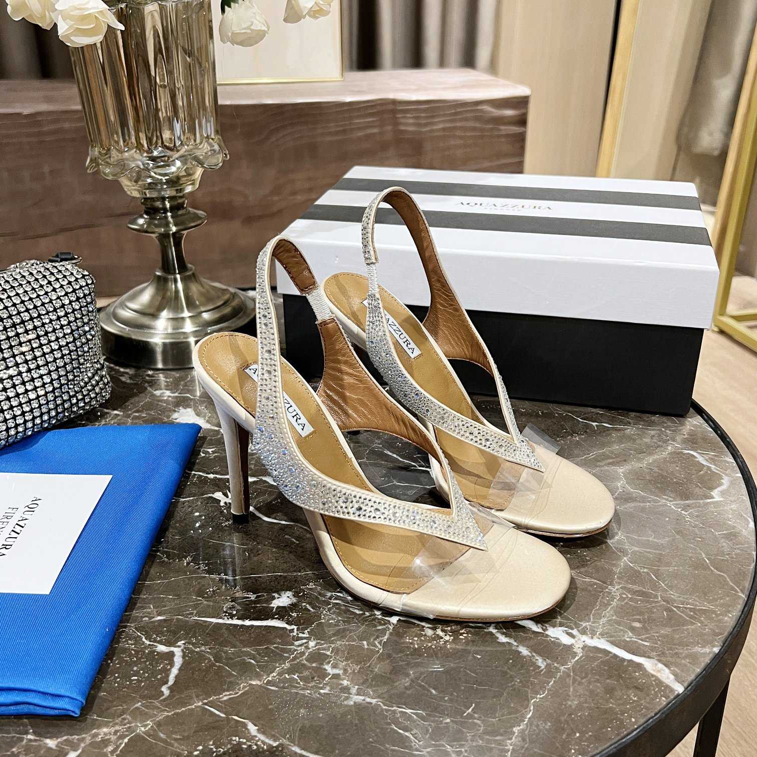 Aquazzura Izzy Plexi Sandal 105 - DopestKickz
