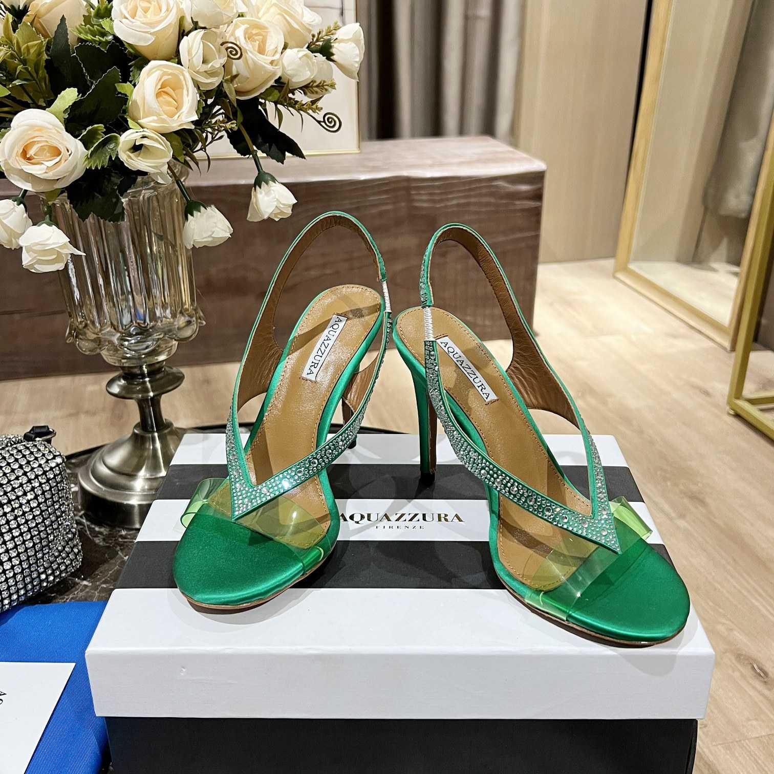 Aquazzura Izzy Plexi Sandal 105 - DopestKickz