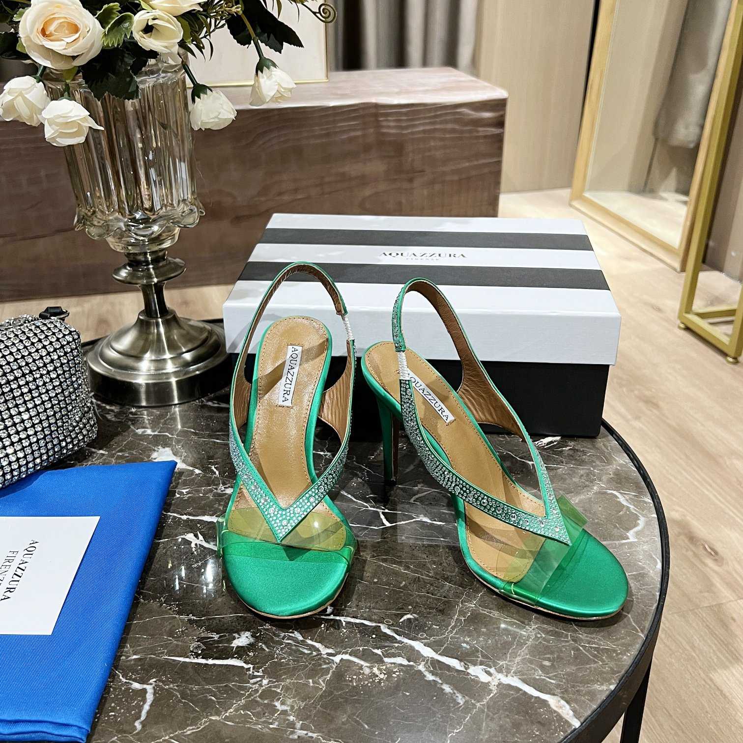 Aquazzura Izzy Plexi Sandal 105 - DopestKickz