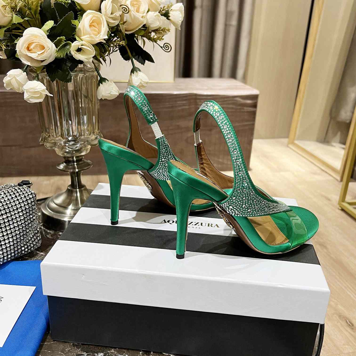 Aquazzura Izzy Plexi Sandal 105 - DopestKickz