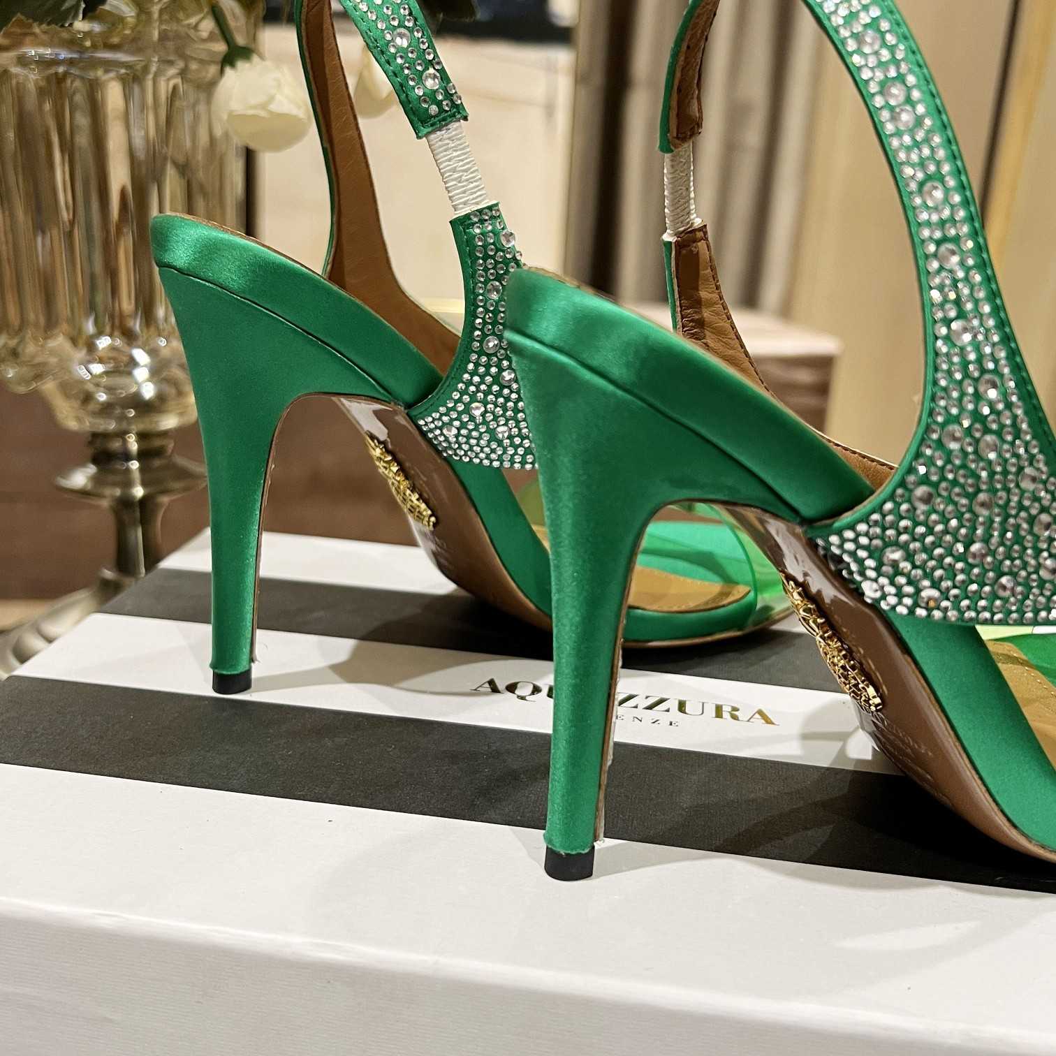 Aquazzura Izzy Plexi Sandal 105 - DopestKickz