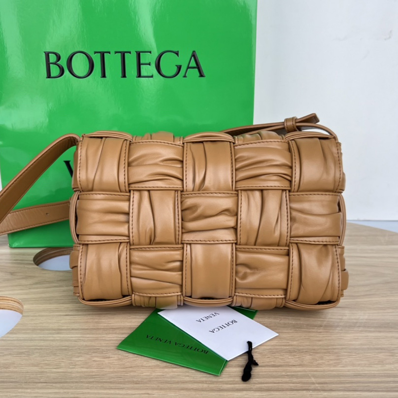 Bottega Veneta Cassette Foulard Intreccio Leather Cross-Body Bag - DopestKickz