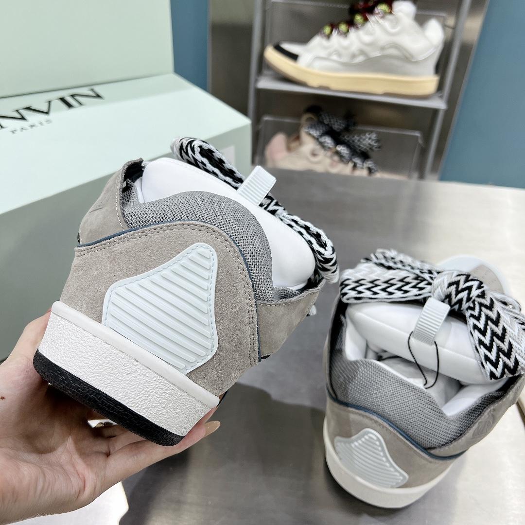 Lanvin Leather Curb Sneakers - DopestKickz
