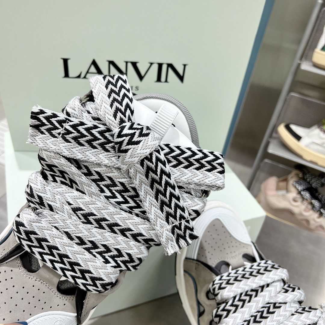 Lanvin Leather Curb Sneakers - DopestKickz