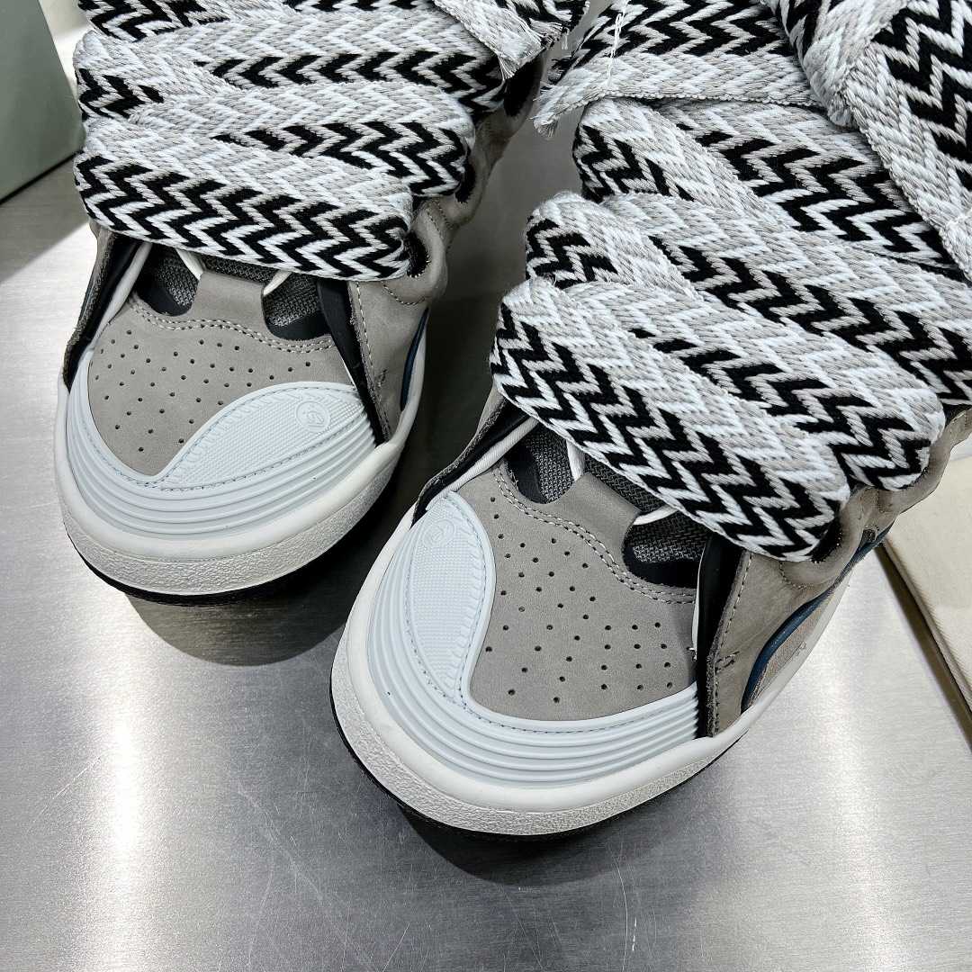 Lanvin Leather Curb Sneakers - DopestKickz