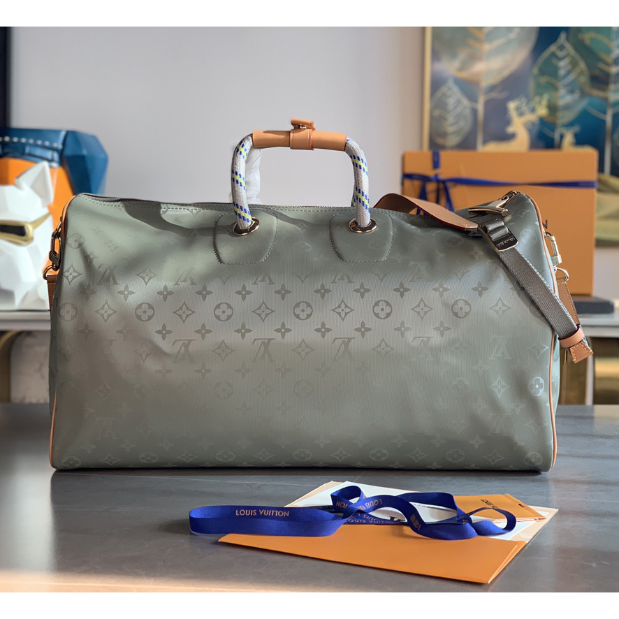 Louis Vuitton Keepall Bandouliere Monogram Titanium 50 Grey - DopestKickz