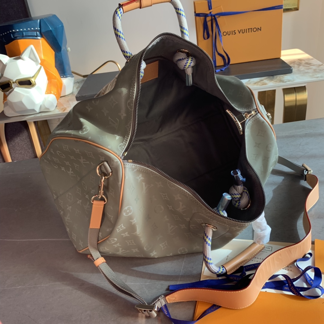 Louis Vuitton Keepall Bandouliere Monogram Titanium 50 Grey - DopestKickz