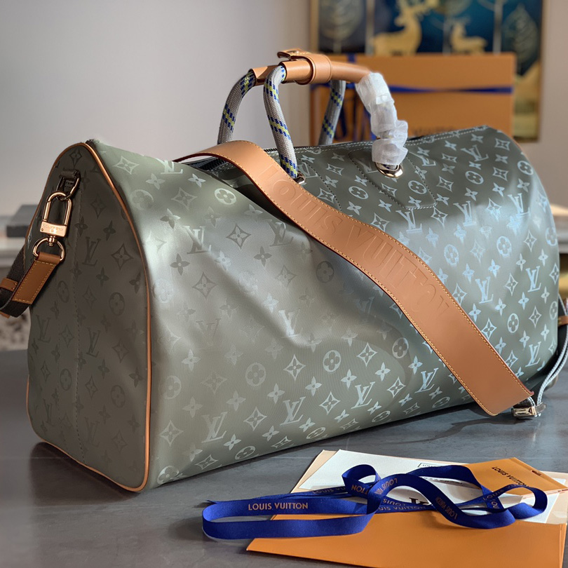 Louis Vuitton Keepall Bandouliere Monogram Titanium 50 Grey - DopestKickz