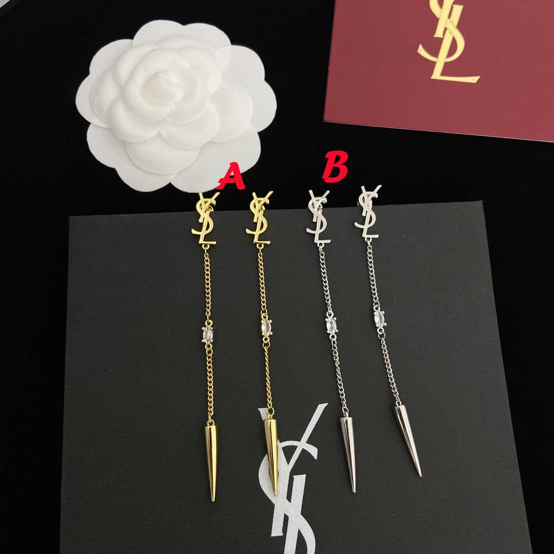 Saint Laurent YSL Logo Earrings - DopestKickz