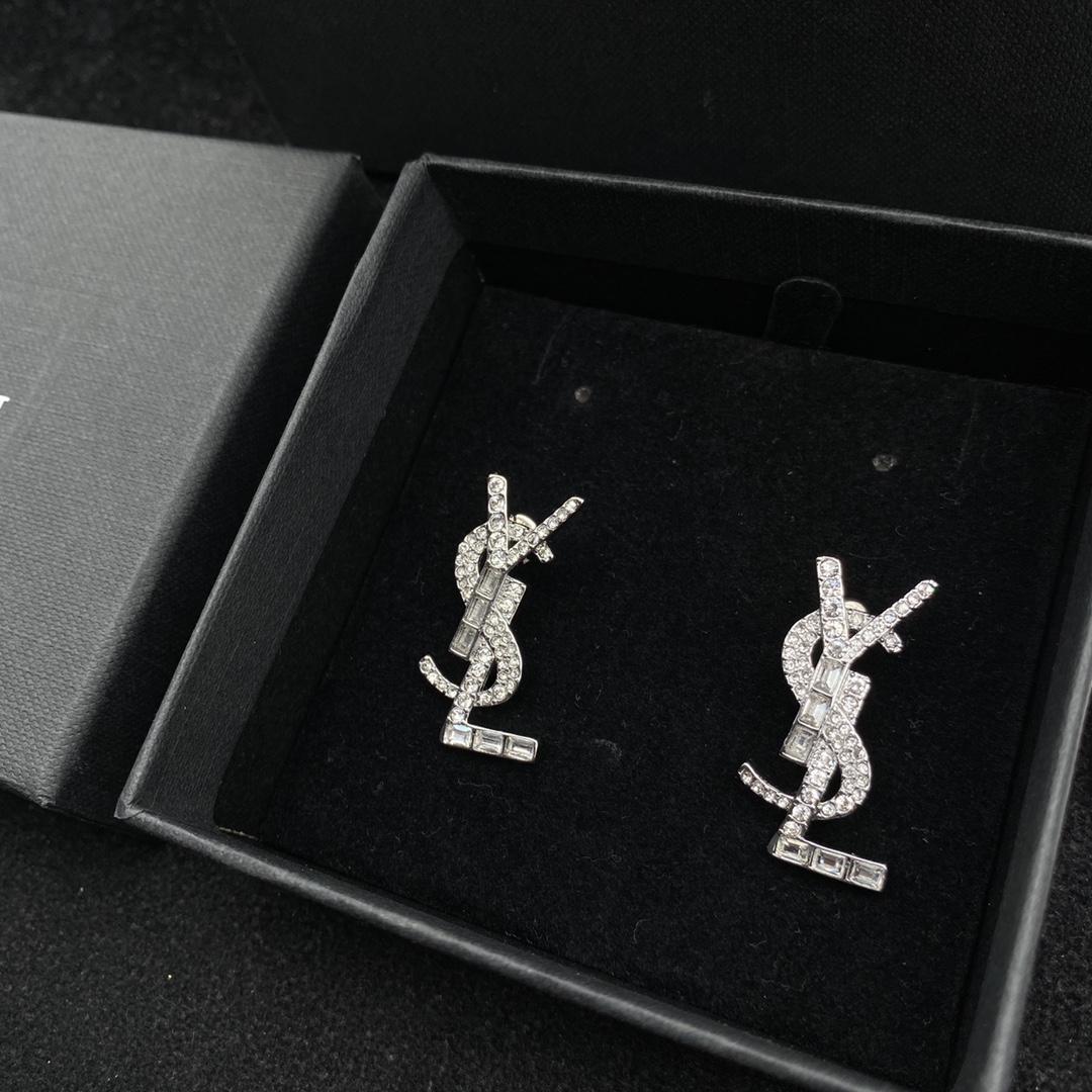 Saint Laurent YSL Logo Earrings - DopestKickz