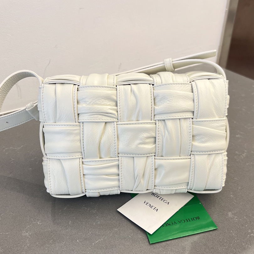 Bottega Veneta Cassette Foulard Intreccio Leather Cross-Body Bag - DopestKickz