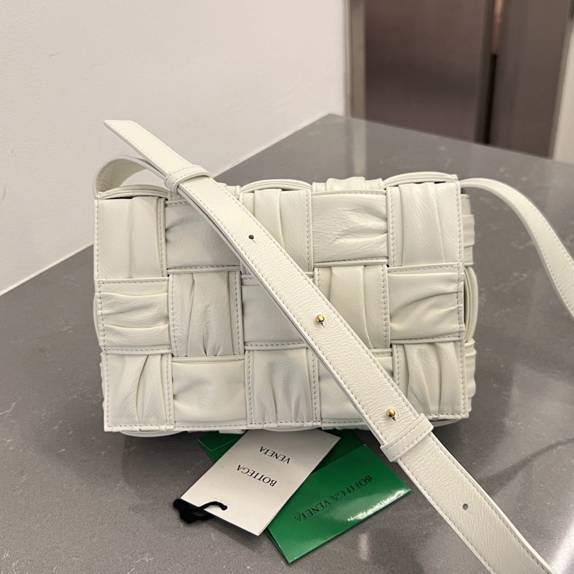 Bottega Veneta Cassette Foulard Intreccio Leather Cross-Body Bag - DopestKickz