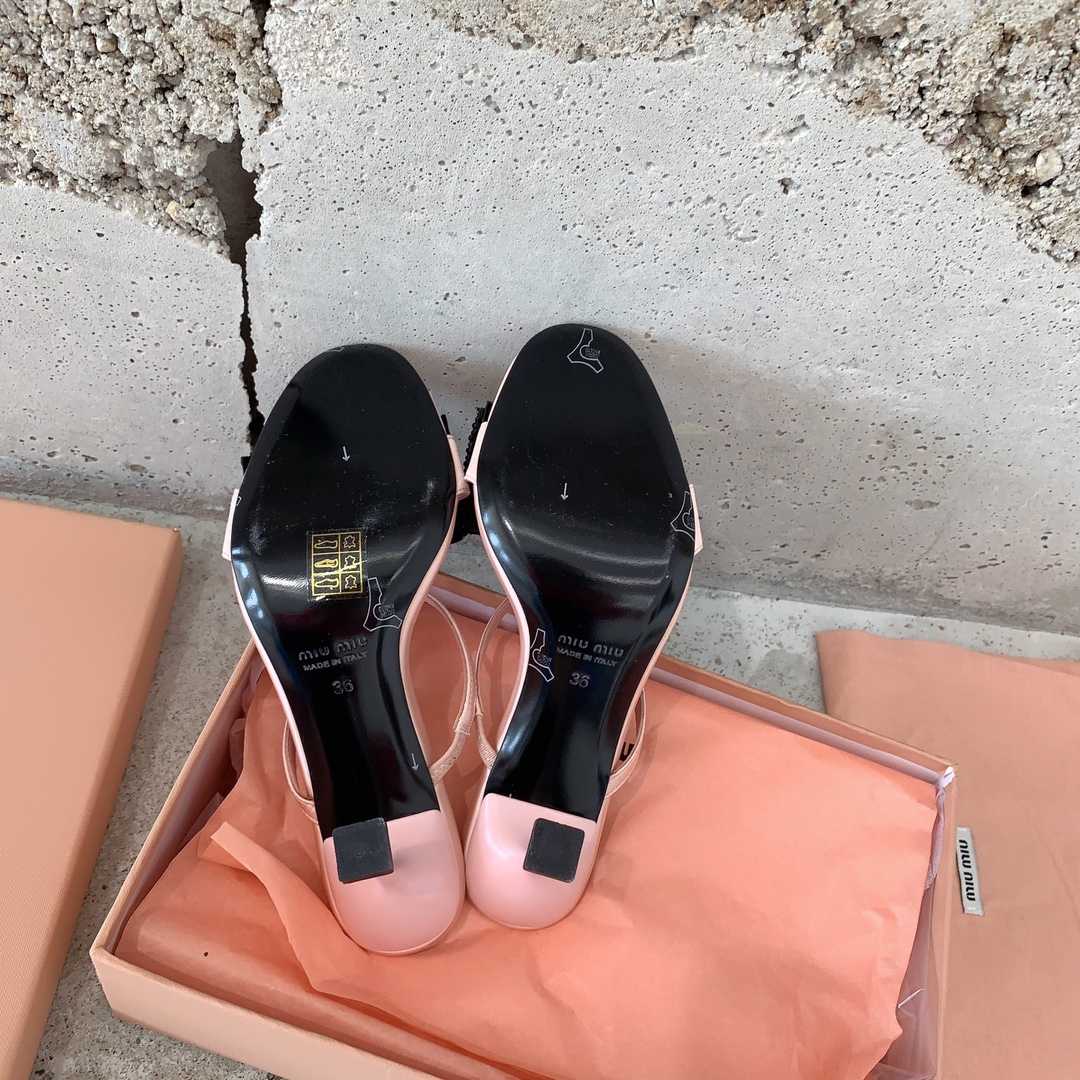 Miu Miu Satin Bow Sandals - DopestKickz
