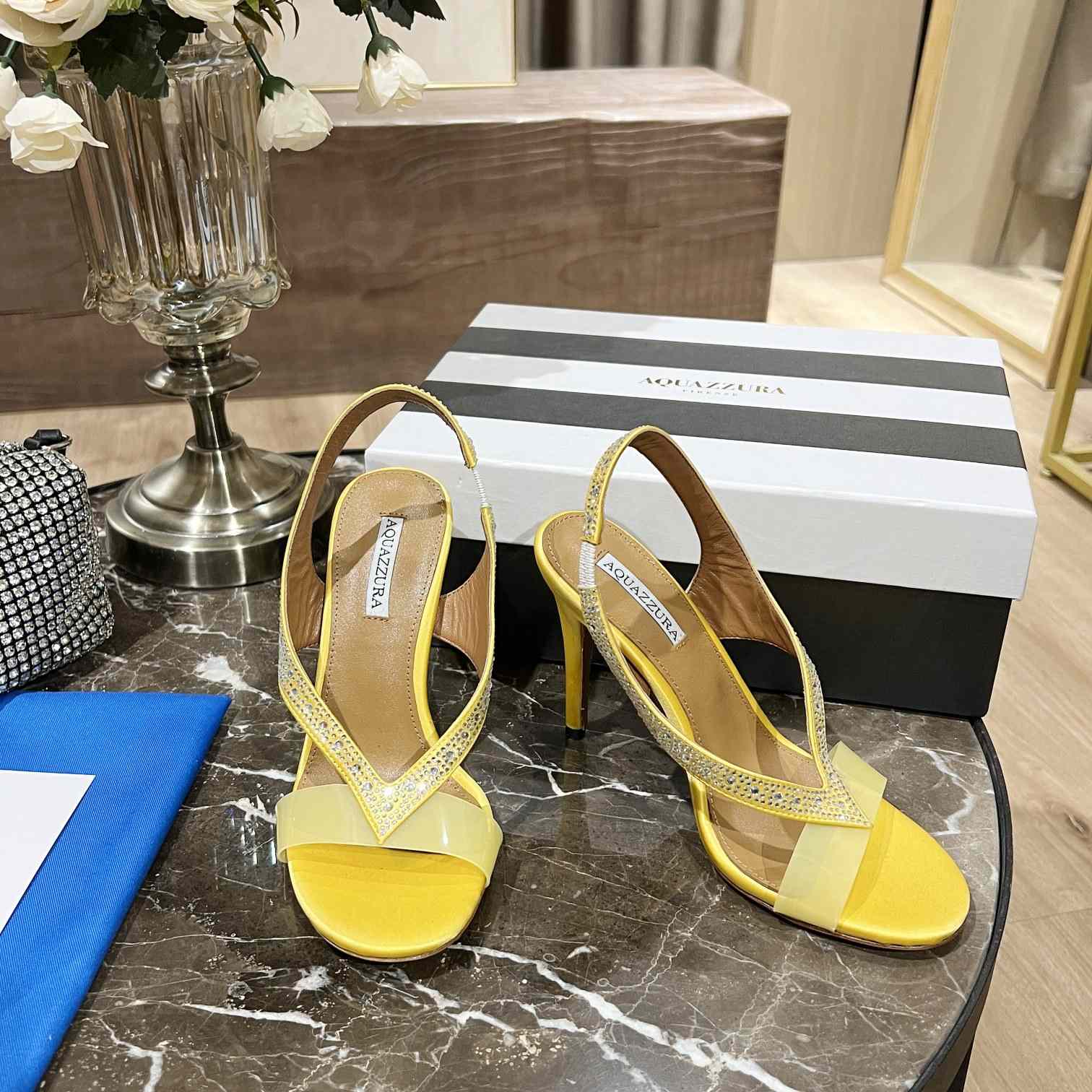 Aquazzura Izzy Plexi Sandal 105 - DopestKickz