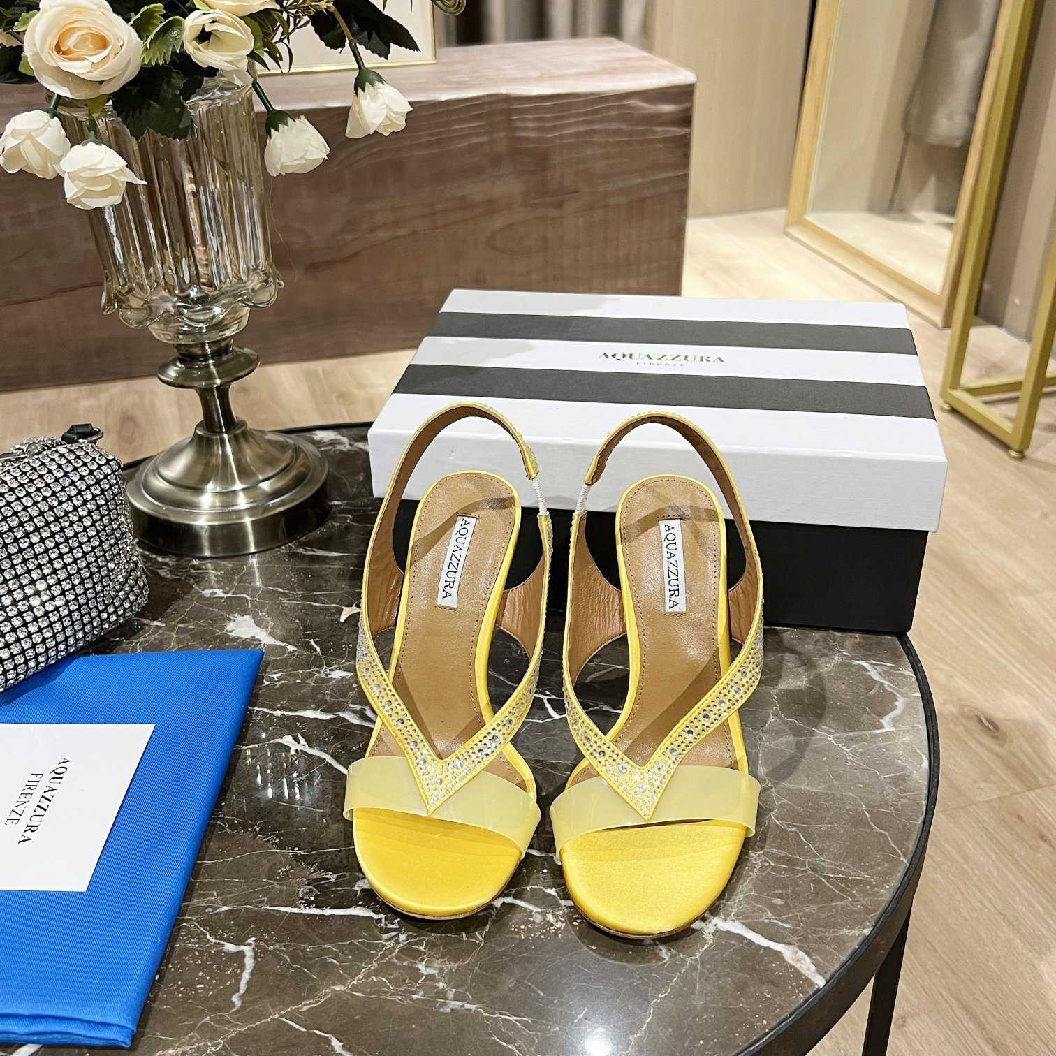 Aquazzura Izzy Plexi Sandal 105 - DopestKickz