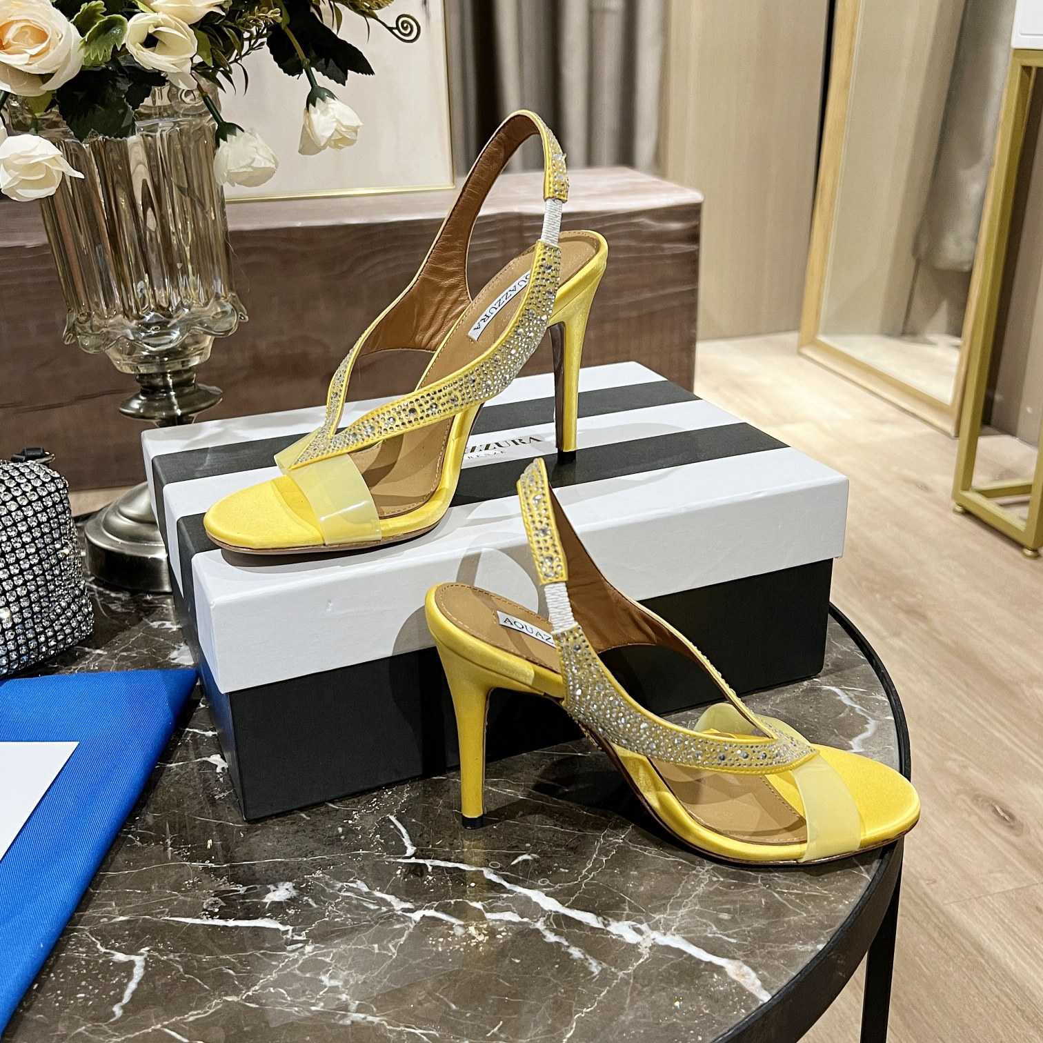 Aquazzura Izzy Plexi Sandal 105 - DopestKickz