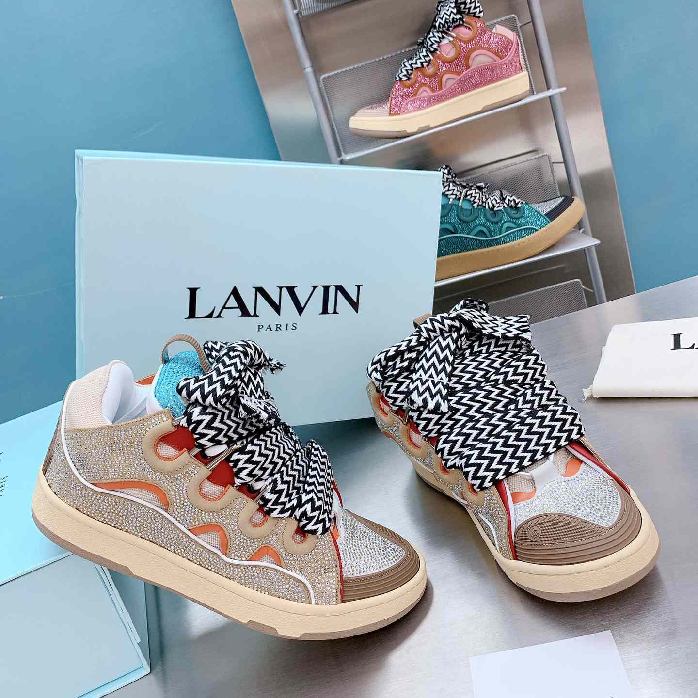 Lanvin Curb Low-Top Sneakers - DopestKickz