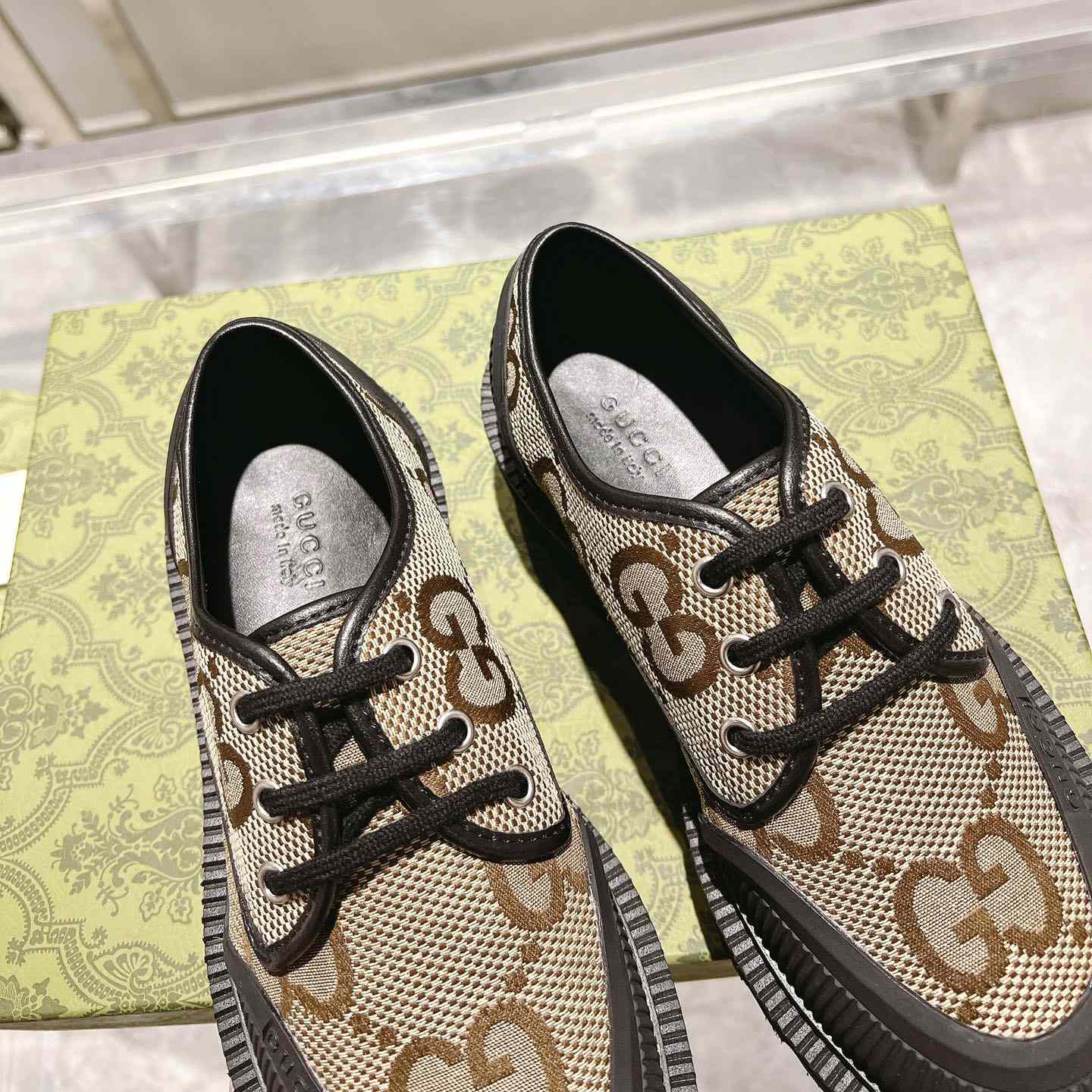 Gucci Maxi GG Lace-Up Shoe - DopestKickz