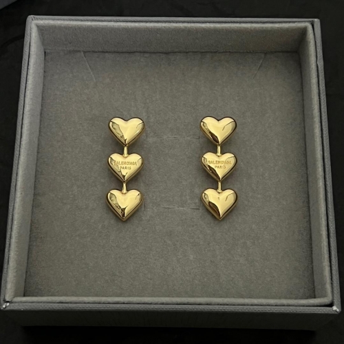 Balenciaga Women's Heart Earrings In Gold - DopestKickz