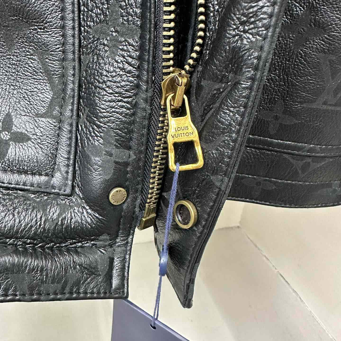 Louis Vuitton Shearling Embossed Monogram Jacket   1AAU29 - DopestKickz