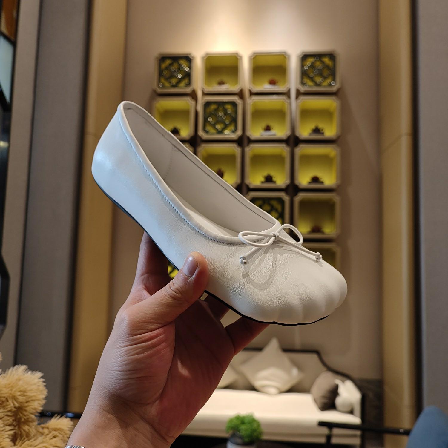 Balenciaga Women's Black Fetish Ballerina Flats - DopestKickz
