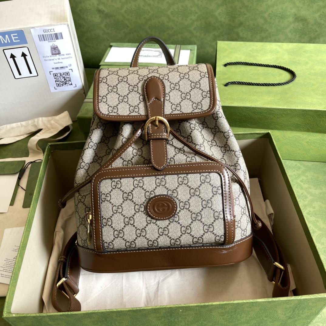 Gucci Backpack With Interlocking G(26.5- 30- 13cm) - DopestKickz