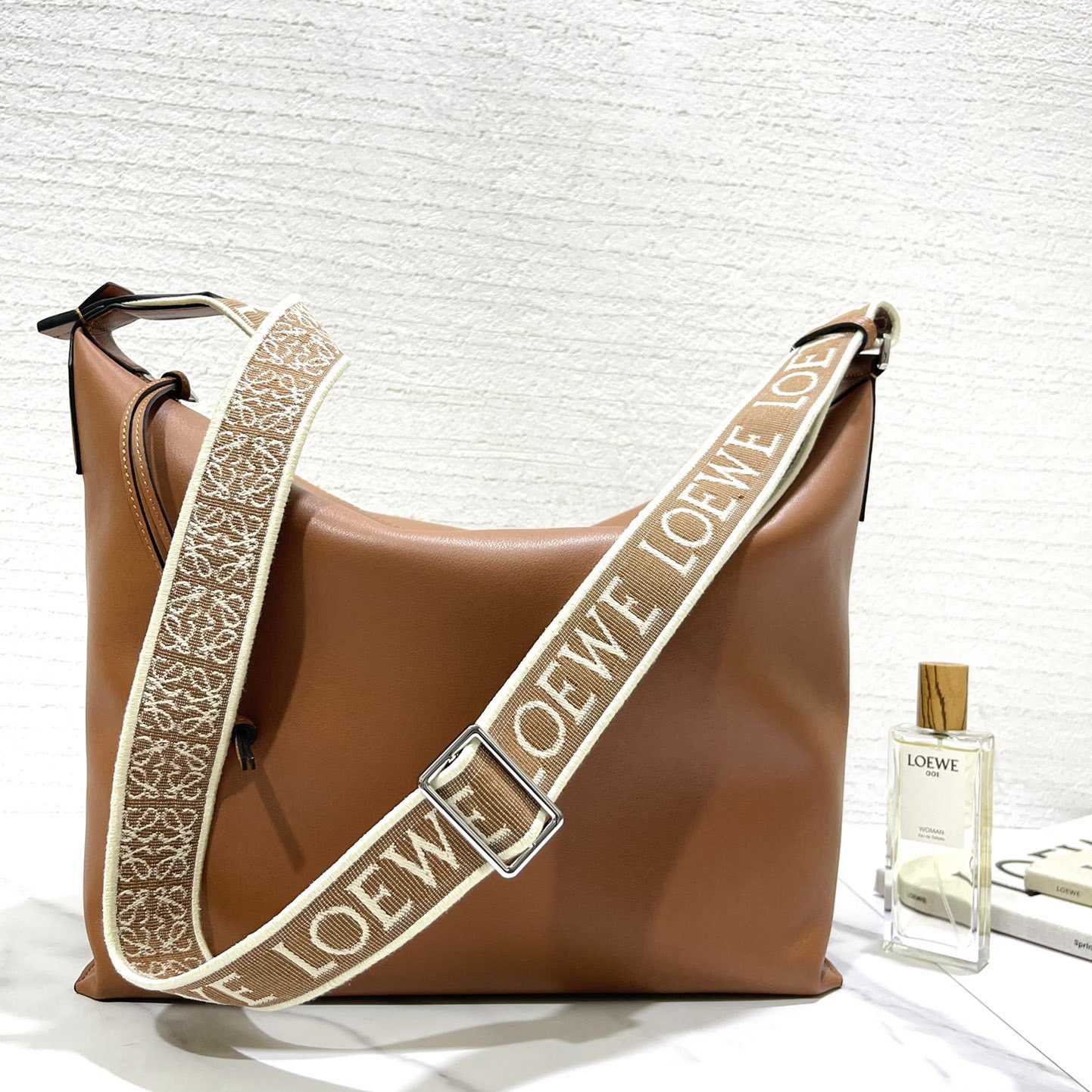Loewe Cubi Crossbody Bag In Supple Smooth Calfskin And Jacquard - DopestKickz