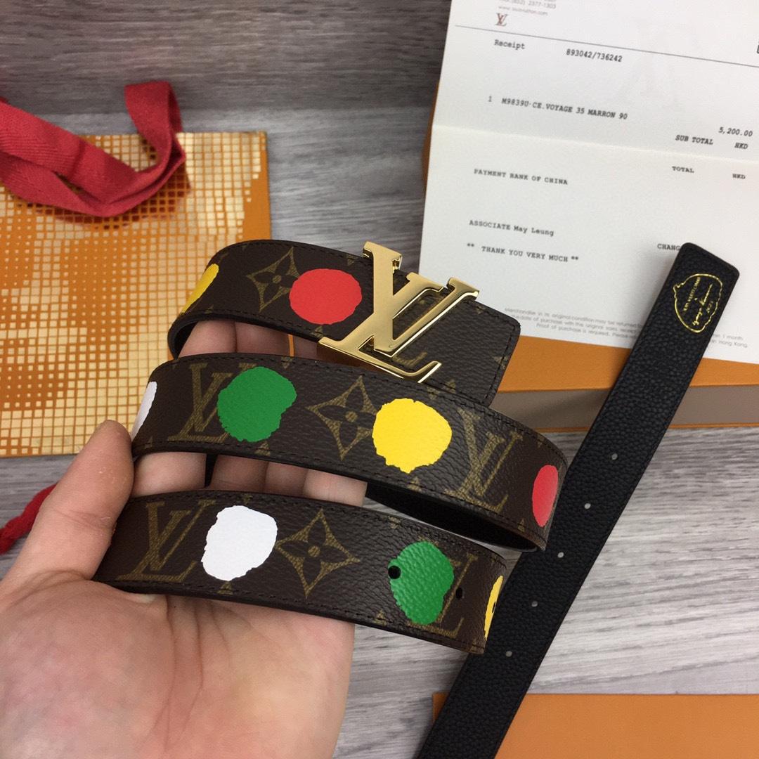 Louis Vuitton LV x YK LV Initiales 30mm Reversible Infinity Dots - DopestKickz