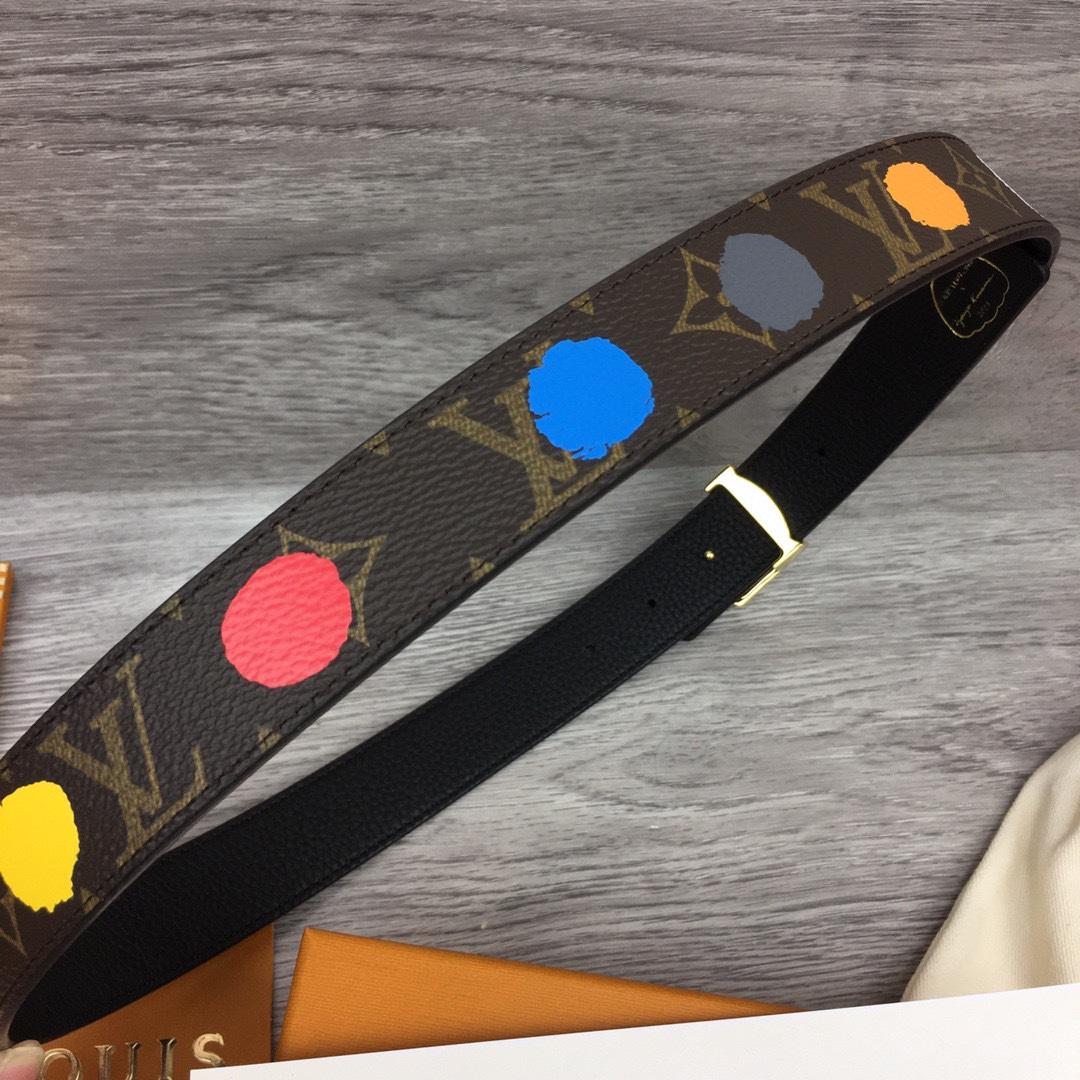 Louis Vuitton LV x YK LV Initiales 30mm Reversible Infinity Dots - DopestKickz