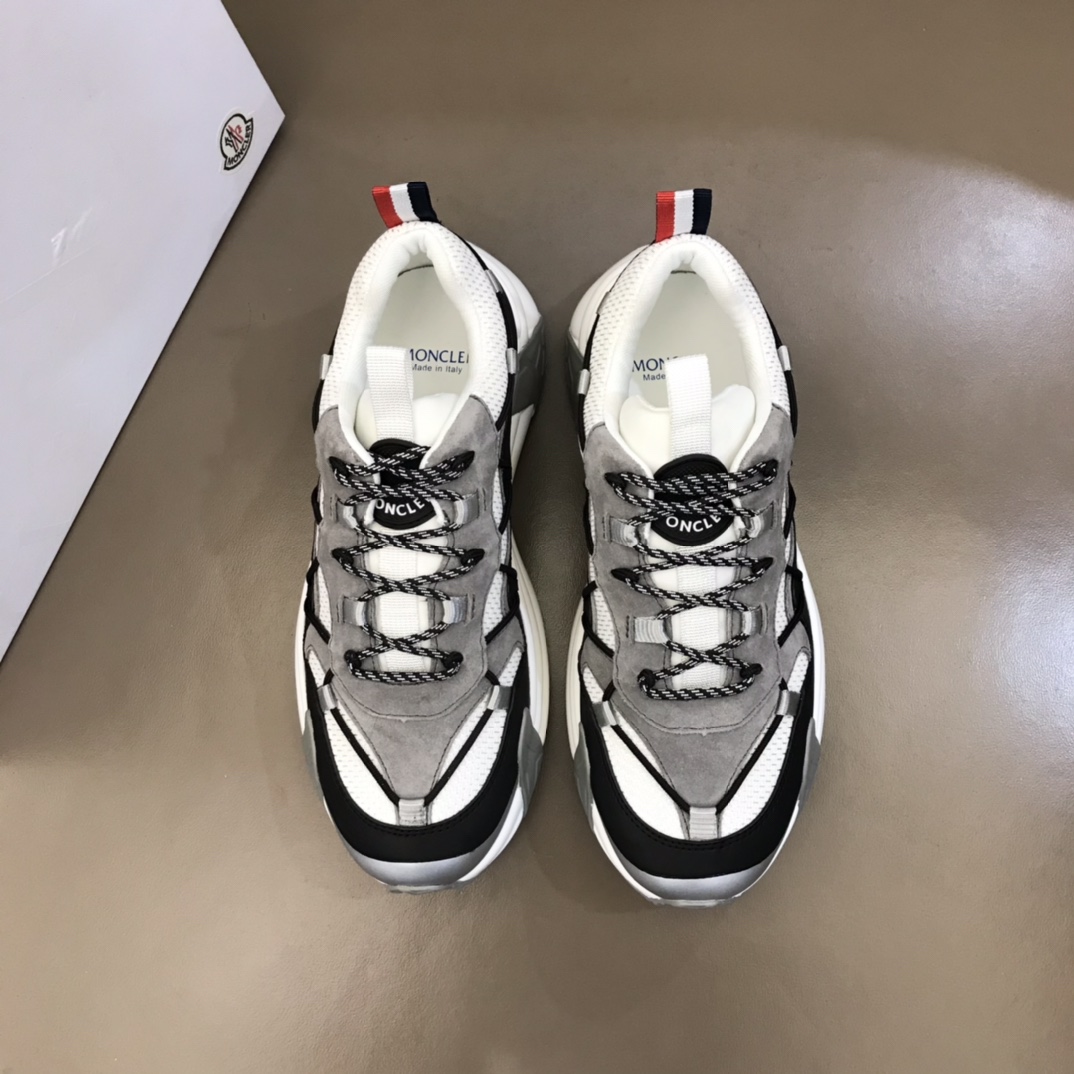 Moncler Grosgrain-loop Lace-Up Sneakers - DopestKickz