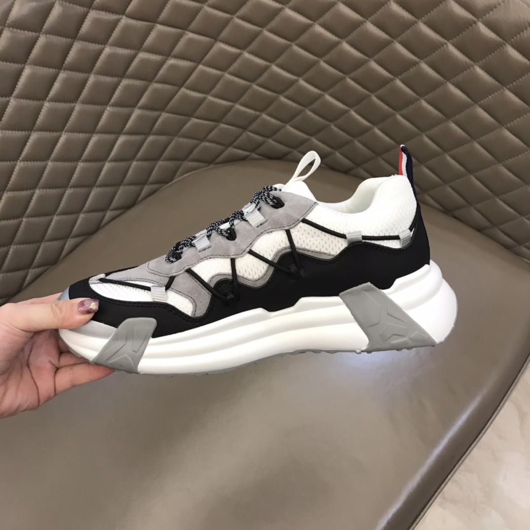 Moncler Grosgrain-loop Lace-Up Sneakers - DopestKickz