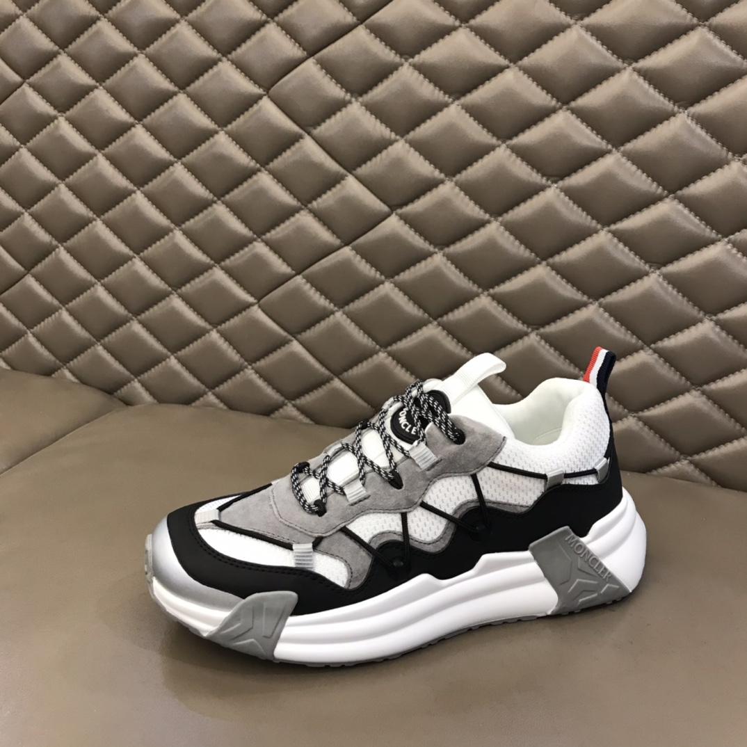 Moncler Grosgrain-loop Lace-Up Sneakers - DopestKickz