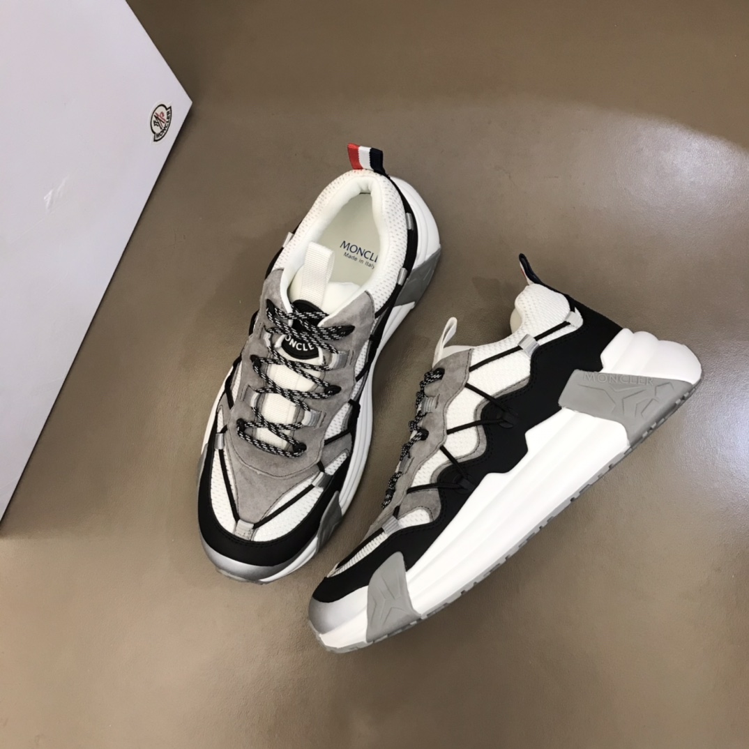 Moncler Grosgrain-loop Lace-Up Sneakers - DopestKickz