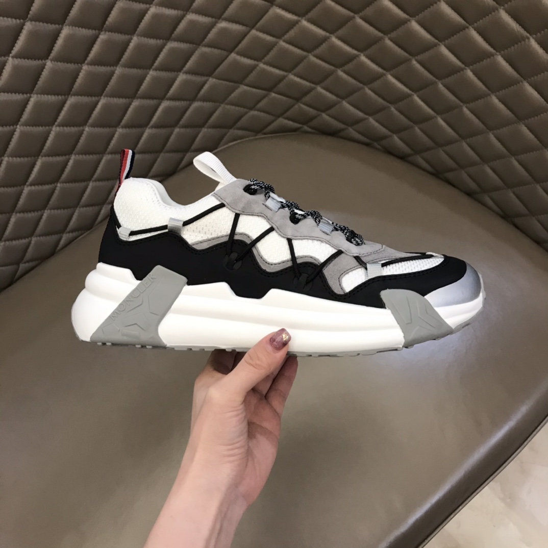 Moncler Grosgrain-loop Lace-Up Sneakers - DopestKickz