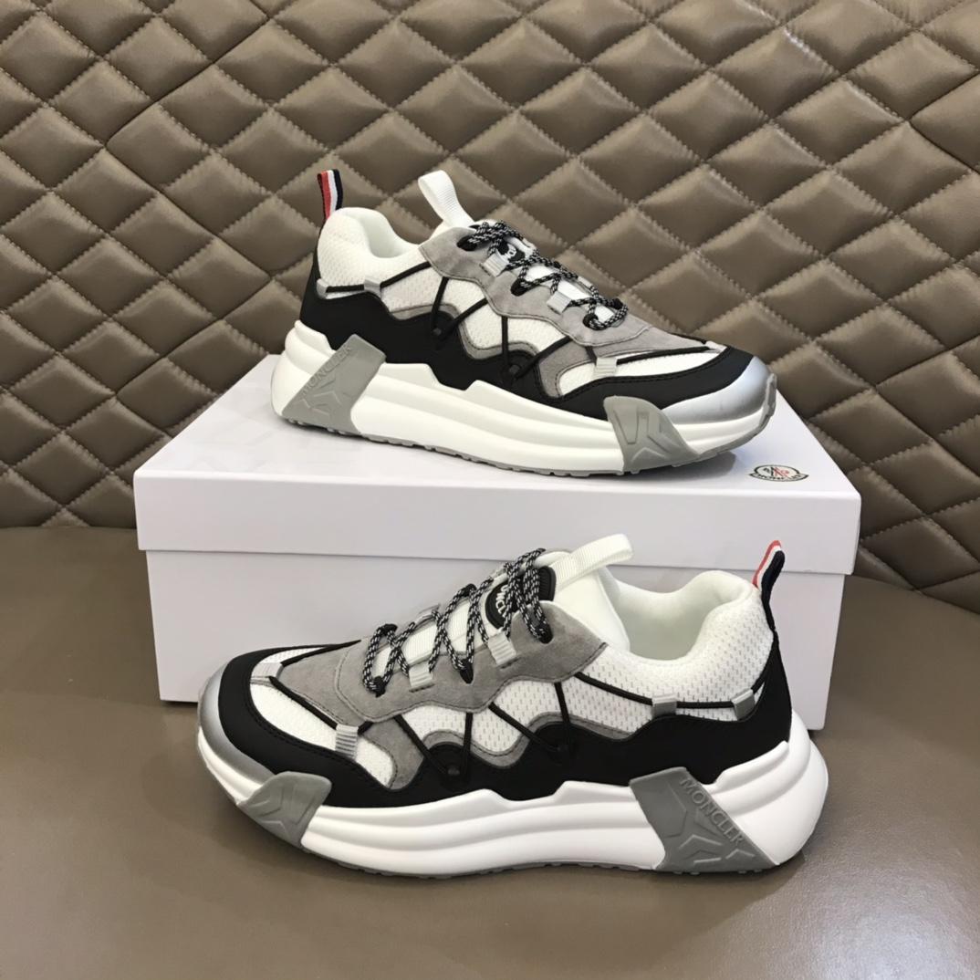 Moncler Grosgrain-loop Lace-Up Sneakers - DopestKickz