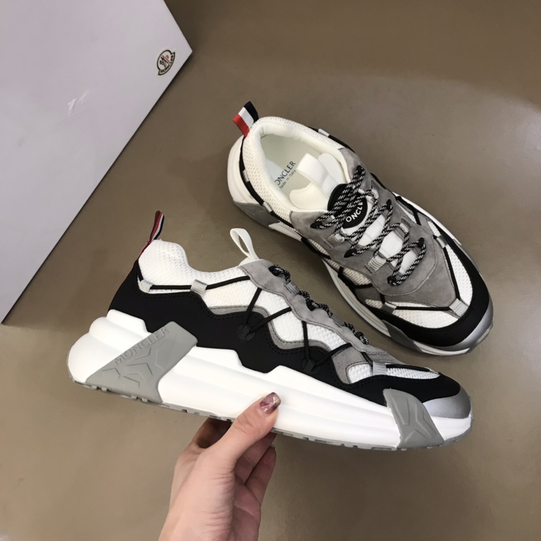 Moncler Grosgrain-loop Lace-Up Sneakers - DopestKickz