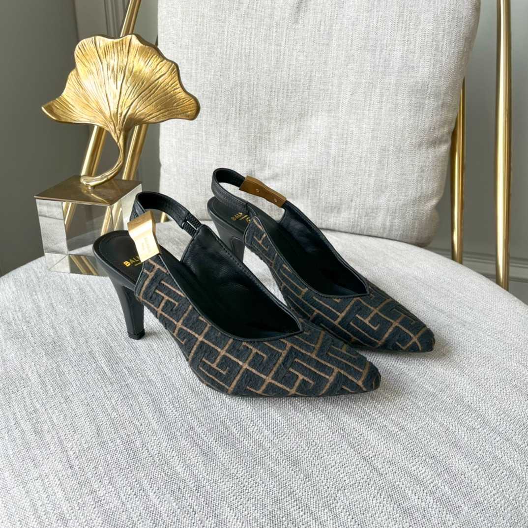 Balmain Monogram-pattern slingback Pumps - DopestKickz